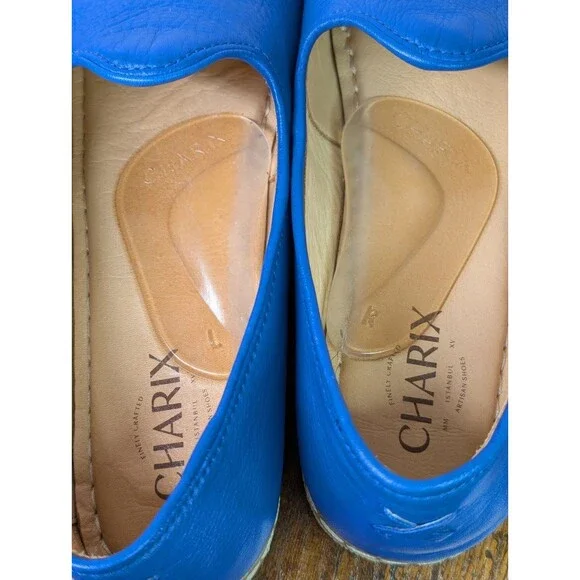 Charix Slip-On Cobalt Blue Leather Shoes Womens US 11/Eu 42 Travel Work Casual - Picture 8 of 11